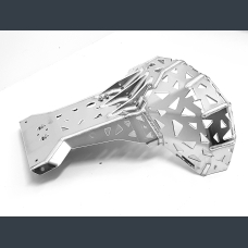 Skid plate with exhaust pipe guard for KTM, Husaberg, Husqvarna 2007-2016.